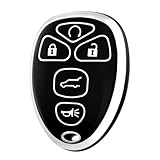 OFF WE GO for Chevrolet Key Fob Cover, Soft TPU Protection Car Key Case Compatible with Chevy Suburban Tahoe Traverse Buick Enclave Cadillac Escalade GMC Acadia Yukon Smart Car Key Fob (Silver Black)