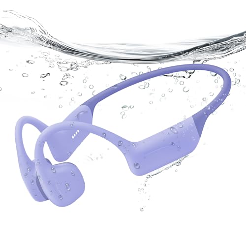 Image of Full-Coverage Liquid Silicone Swimming Headphones,IP68 Waterproof Underwater Headphones, Bluetooth 6.0&MP3 with 32GB Memory Card,Soft /Skin-Comfortable Open Ear Bone Conduction Swim Earbuds
