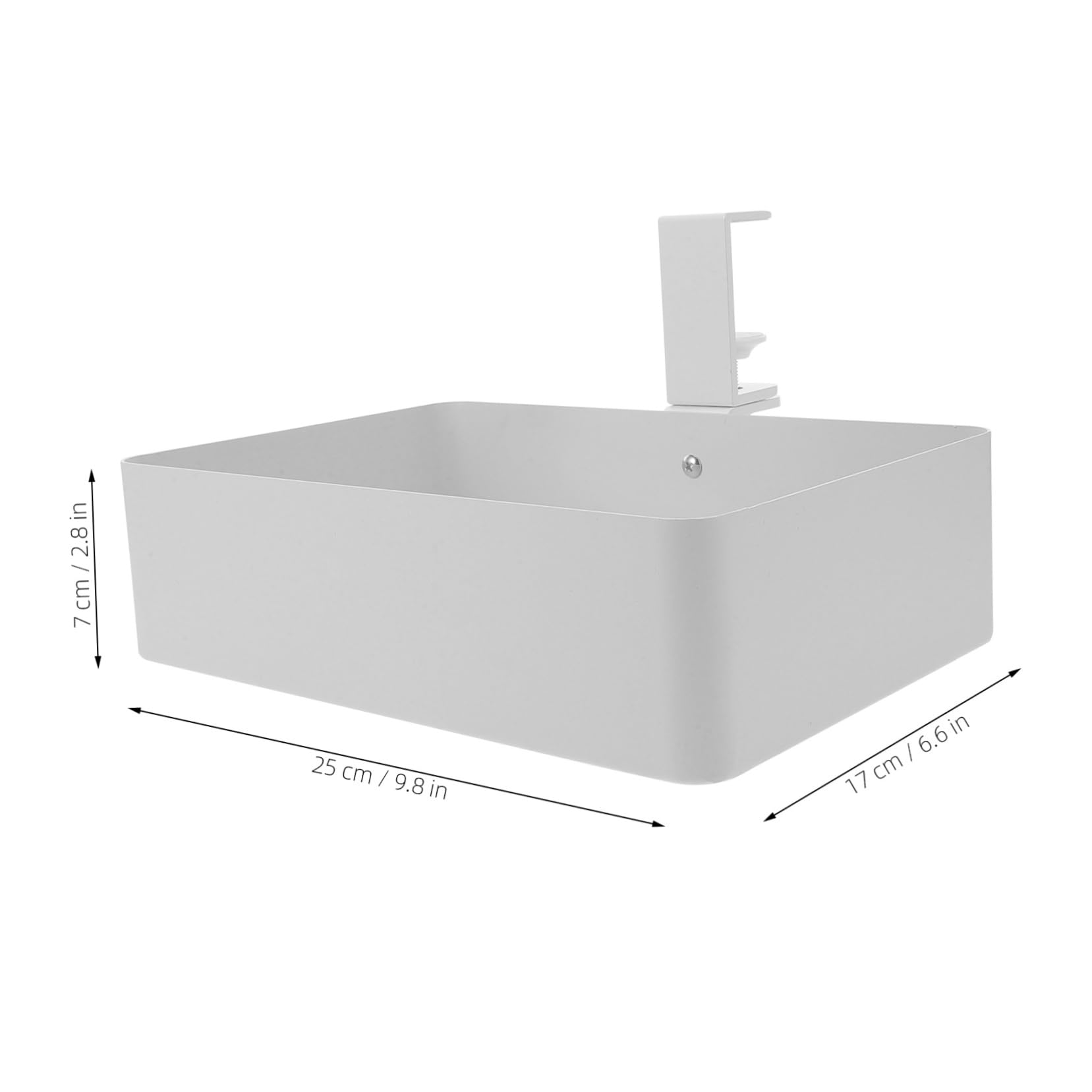 Homoyoyo Cestino Portaoggetti in Metallo da Appendere Sotto Ripiano Organizer per Piccoli Spazi in Cucina e Bagno Contenitore di Stoccaggio Discreto e Resistente