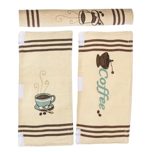 FUNNETOYU Coprimaniglia Per Porta Frigorifero in Fibra Di Canapa, Protezione Maniglie Elettrodomestici Da Impronte Digitali, Set 3 Pezzi Copertura Maniglia Cucina Comfort e Antimacchia