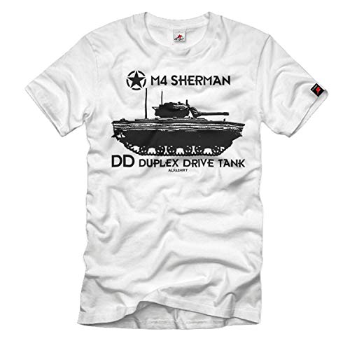 Camiseta de tanque M4 Sherman DD para hombre 3XL blanca