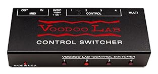 4 isolated relay controls Front panel instant access buttons Separate 1/4 inch mono jacks Multi-DIN connector for modern amps Phantom powered by GCX or Pedal Switcher via MIDI cable