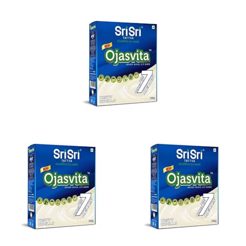 Image of Sri Sri TATTVA shuddhta ka naam Ojasvita Vanilla Box Refill - Drink Mix for Sharp Mind & Healthy Body - 200gm (Pack of 9)