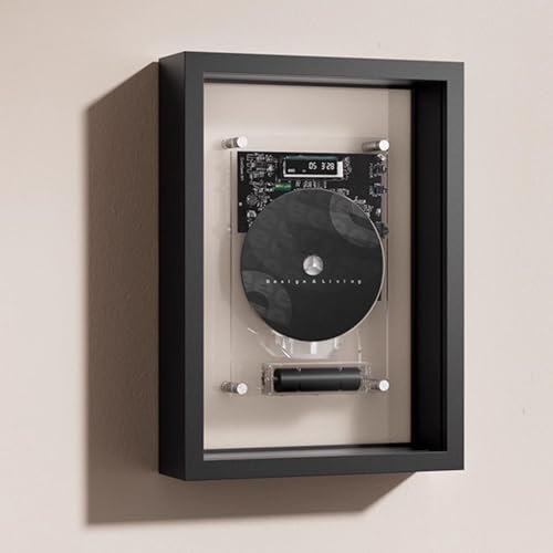 Reproductor de CD de montaje en pared, salida Bluetooth y AUX, recargable con control remoto para oficina en casa y galería