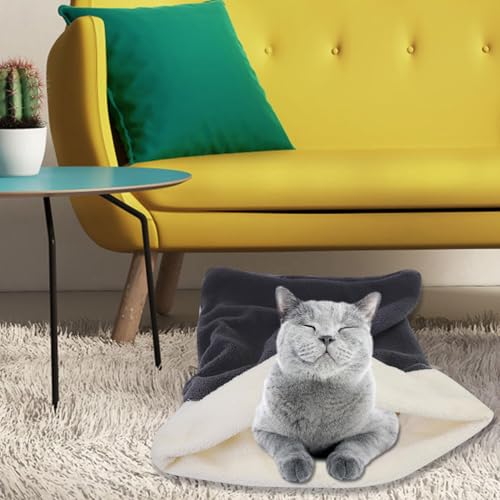 Fukamou Hundeschlafsack - Langlebiges, Verstaubares Haustier-Schlafbett, Bequem, Waschbar,Welpen-Höhlenbett, Weiches- Fleece, Winter, Warm Für Katzen, Schlafsack, Nest, Höhlenbett