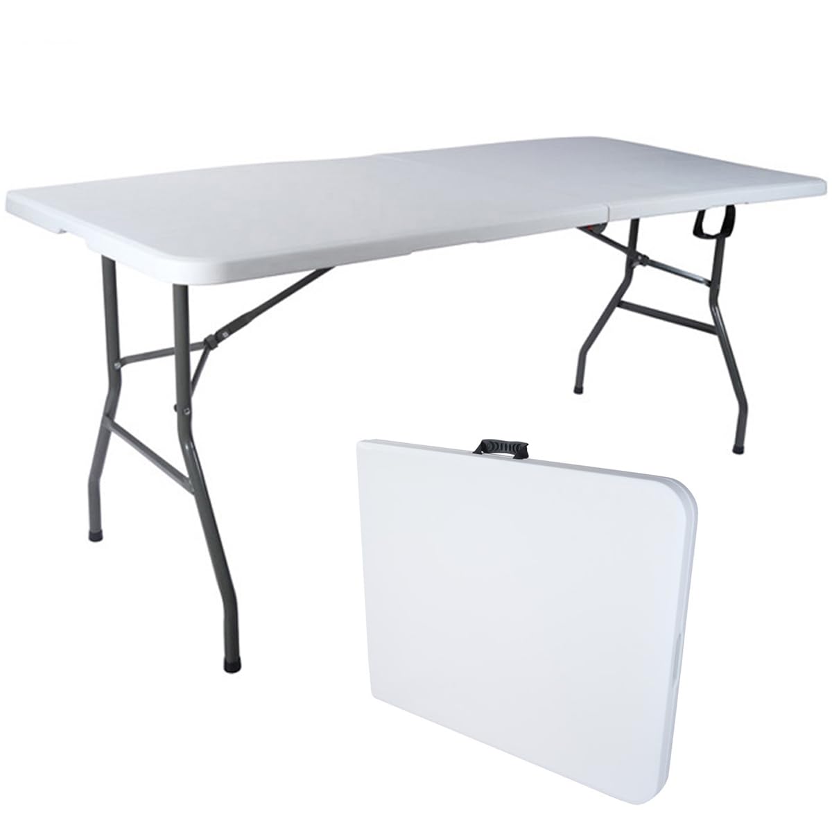 Amazon.co.jp: 折りたたみテーブル アウトドア 作業テーブル 152CM