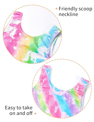 Image of 2 Pack Leotard for Girls Gymnastics Sparkly Sleeveless Unitards