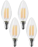 Vanke E14 LED Light Bulb, 4W (40W Equivalent), Warm White 2700K, 4-Pack