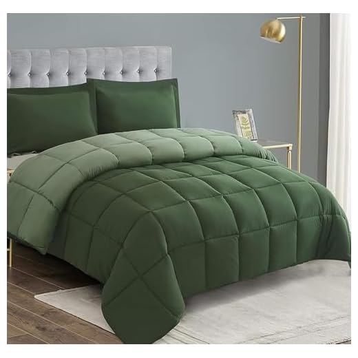 HIG 3pc Green Queen Size Comforter Set