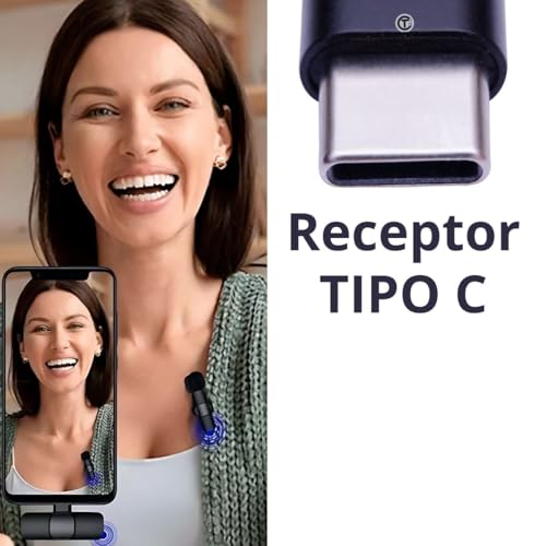 Microfone de Lapela Sem Fio GOLD com Redução de Ruído Linha PREMIUM - Compatível com Android, iPhone