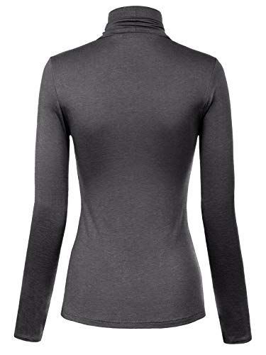 Image of MixMatchy Women's Slim Lightweight Long Sleeve Pullover Turtleneck Mock Shirts Base Layer Undershirts Active Tops