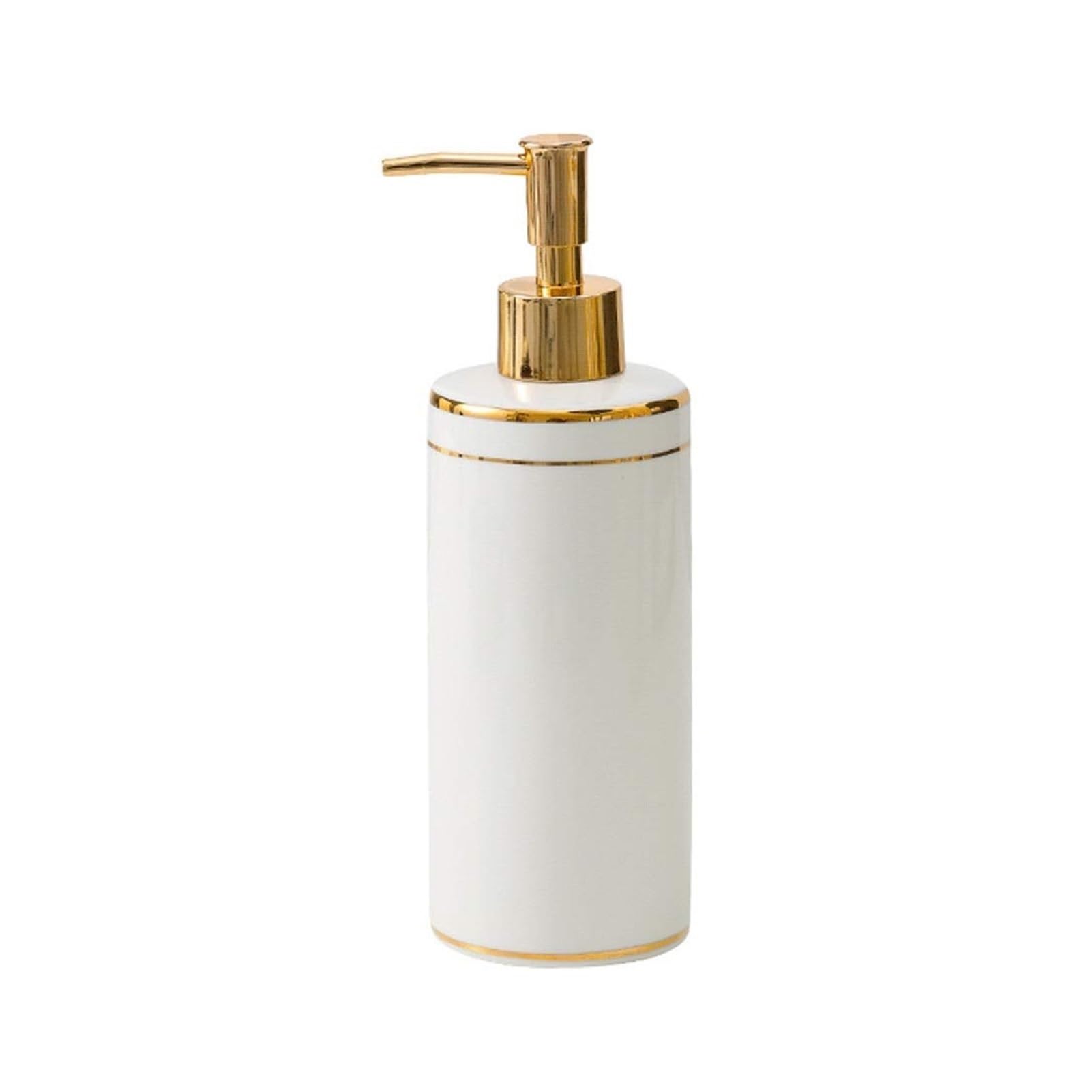 WDSOPK Bathroom accessories Soap Dispenser with Agate Pattern Ceramic Soap Pump Dispenser Ceramic Soap Pump Refill Lotion Dispenser Home & Kitchen (White)