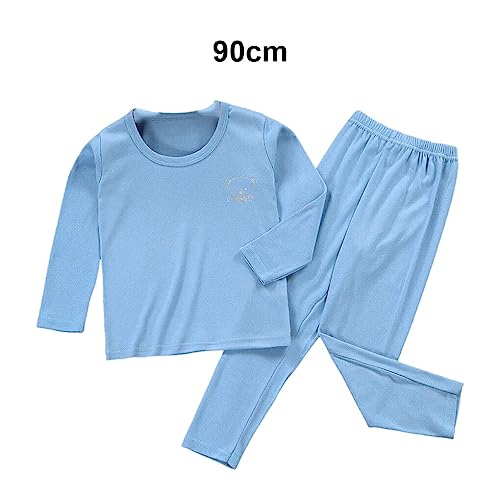 WUIOAUSXN Roupa íntima infantil térmica elástica para casa roupas de inverno calça calça terninho ma