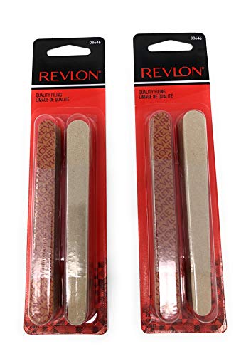 Revlon Compact Emery Boards Nail File, Dual Sided Manicure and Pedicure Tool for Shaping and Smoothing Finger and Toenails, 24 Count (Pack of 2)