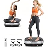 Vibrationsplatte Fitness für Zuhause, Rüttelplatte mit Massage & Bluetooth