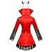 fagginakss Disfraz de Diablo Mujer Cosplay Traje 3pcs Contiene Mini Vestido,Diadema de...