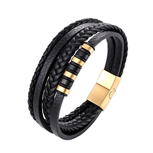 Bracelet tressé homme Bysonglezai ajustable 22cm pour en finir avec les bijoux tristes