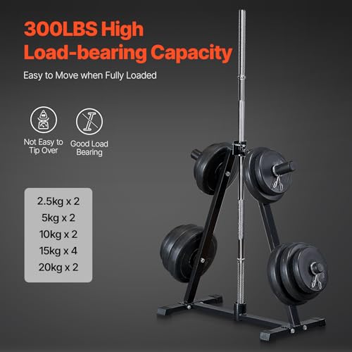 Support d'haltères et rack de rangement disques poids 50,8 mm à cadre en A robuste