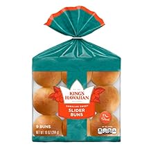 Kings Hawaiian Original Sweet Pre Sliced Slider Buns, 10 Ounce Pack of 3