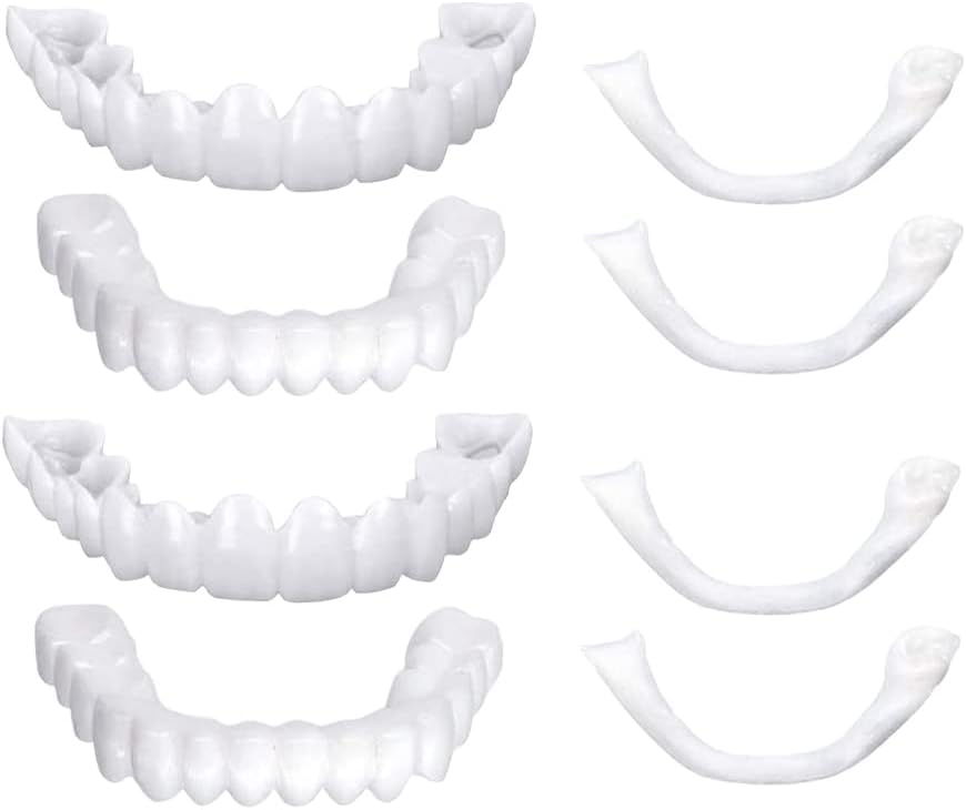 Was Kostet Ein Gebiss Für Oben Und Unten 2 Paare kosmetische Zähne Gebiss Instant Veneers Gefälschte Zähne