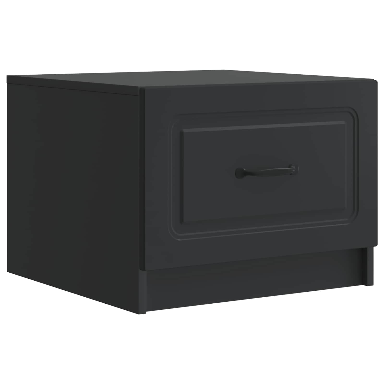 Table Basse Bois d'Ingénierie Noir Meuble Salon Rangement
