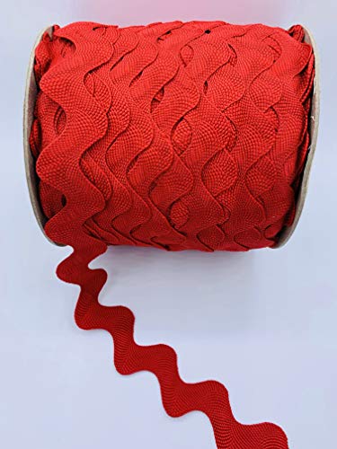 Image of 1-1 /2 inch Giant Jumbo RIC Rac (Red, 10 Yards)