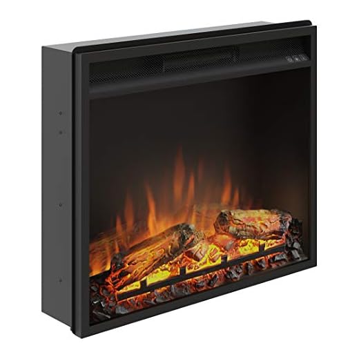 Chimenea eléctrica insertable TAGU PowerFlame 23”, Empotrable en Paredes o chimeneas, Calefacción de 1500W, Programable de 7 días, Termostato Digital, Mando a Distancia