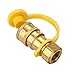 WADEO 3/8 Inch Natural Gas Quick Connect Fittings, LP Propane Gas Hose Quick Disconnect Kit for Low Pressure Propane/Natural Gas Systems, 3/8'' Male NPT Thread x 3/8'' Female NPT Thread