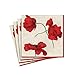 Entertaining with Caspari Dancing Poppies Paper Cocktail Napkins, Ivory, Pack of 20