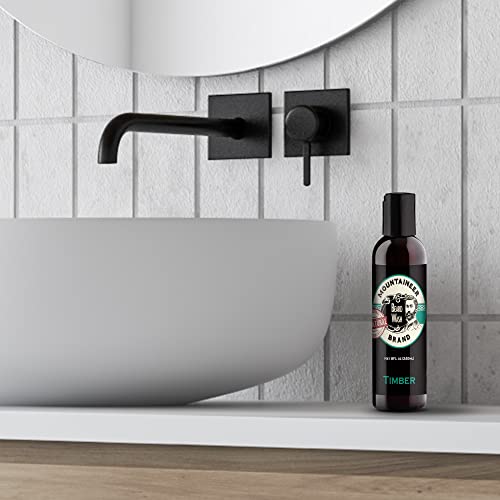 Mountaineer Brand Beard Wash For Men | 100% Natural Beard Shampoo | Thick Cleaning Softening Lather For Hair And Skin | Hydrate And Detangle | Grooming Treatment | Wv Timber Scent 8Oz #TOP4