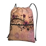 WZYWHJ Red Vines Sac à dos avec cordon de serrage pour randonnée, camping, yoga – Pratique à transporter au quotidien