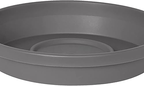 Vista 71 de Bloem Bandeja de platillo de resina Terra: 9.25 pulgadas de ancho inferior - marrón chocolate - mate, duradera, fondo acanalado