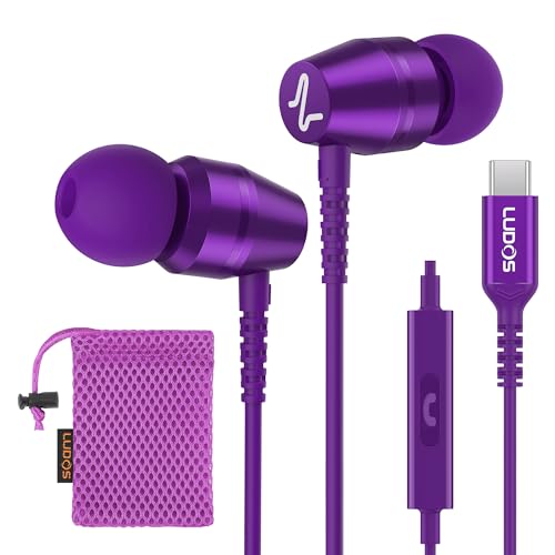 Image of LUDOS OMNITONE USB C Headphones for iPhone 17 16 15 Pro Max Plus Air iPad Pro, 5 Years Warranty, USB-C Earbuds for Samsung Galaxy S24 S23 Ultra S22 S21 FE S20 Z Flip 3 Fold 4, USB Type C Earphones