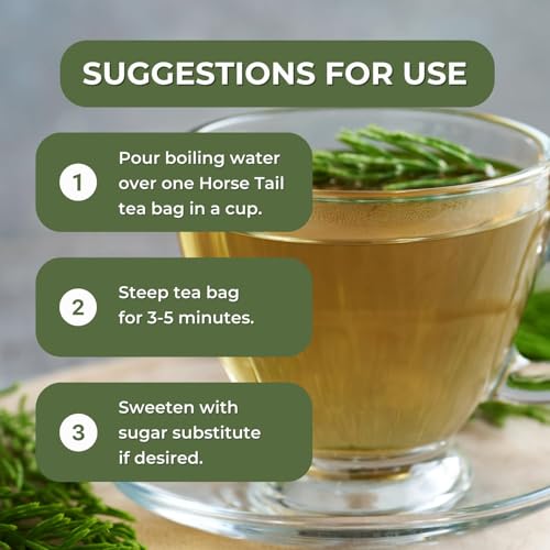 Hanan Horsetail Tea (Cola de Caballo) - 25 Teabags of All-Natural Horse Tail from Peru a.k.a. Shavegrass, Snake Grass, Equisetum, Puzzlegrass