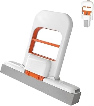 Mini Foldable Desktop Mop, Portable Self-Squeeze Short Mop, Wet and Dry Use Cleaning System, One-Hand Squeeze Handle & Replaceable Head,2026 New Mini Mops for Small Spaces,