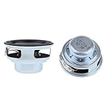 F Fityle 2 Pièces Haut-Parleur Audio Stéréo Bord en PU 40mm 4ohm 5w Vintage Boomers Subwoofers