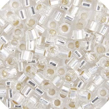 Miyuki Delica 11/0 Cut Crystal Silver Lined 50Grams of Japanese Glass Beads