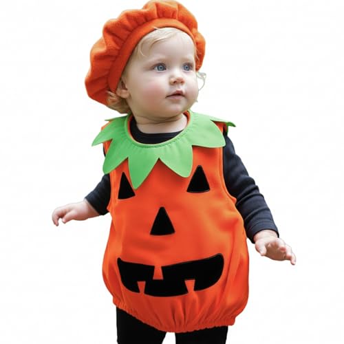 Spritumn-Home Costumes De Citrouille d'halloween DéGuisement Costume Halloween Fille Deguisement Enfant Ensemble Decoration, 6r6VvKhM5, Orange #18, 2-3 ans