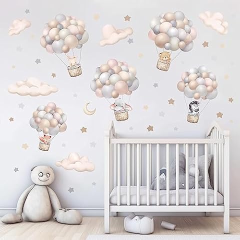 wondever Balloon Flying Animal Wall Stickers Cover