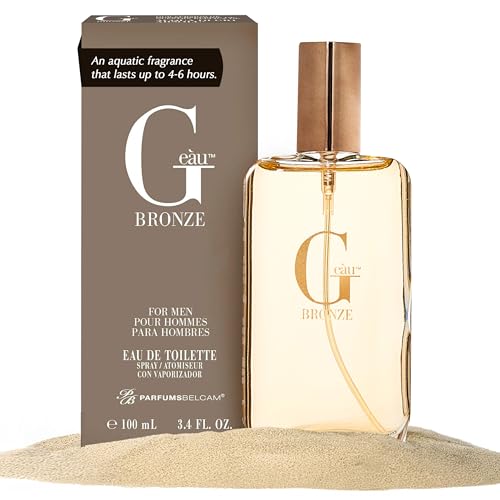 PB ParfumsBelcam G eàu Bronze Eau de Toilette Spray Perfume for Men – 3.4 Fl Oz Affordable Long Lasting Cologne, Aquatic Woody Fragrance with Citrus, Lavender, Rosemary & Patchouli for All Day Use