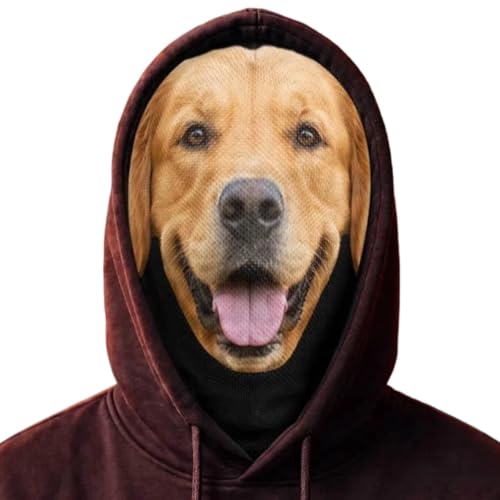 3D Dog Balaclava Face Mask Ugly Realistic Halloween Cosplay Accessories - image 2