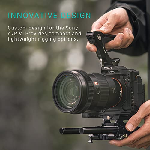 TILTA Half Camera Cage Pro Kit Compatible with Sony A7R V with Compact NATO Top Handle, LWS Baseplate Adapter Type III - Image 4
