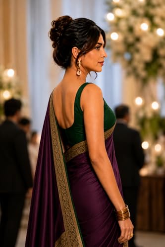 Image of Women's Glory Banarasi Satin Silk Saree for Women.