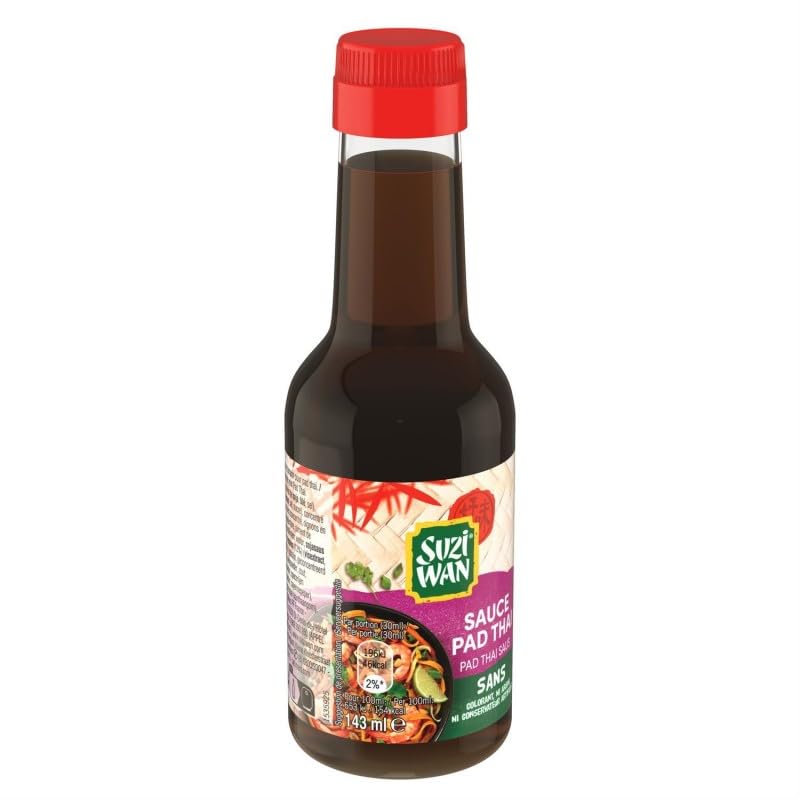 Suzi Wan Sauce Pad Thai 143ml - L'Authentique Saveur Thaïlandaise - Épicerie Asiatique - Recette Traditionnelle - Plaisir Culinaire - Découvrez l'As - Le Lot De 4