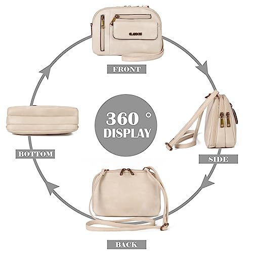 Gladdon Small Crossbody Bags for Women Multi Pocket Shoulder Purses Leather Lady Satchel Handbags Trendy4