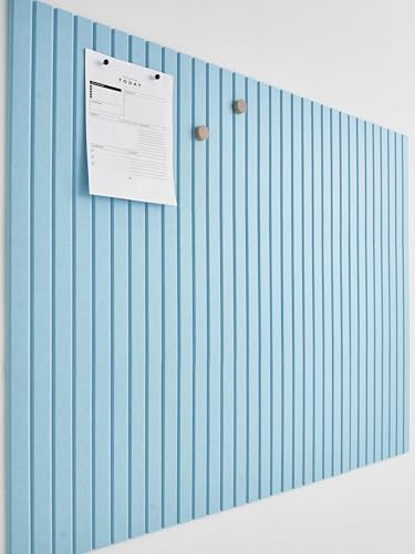 VIVELDA Large Bulletin Board 48x36- Office Wall Organizer to Replace Your Old Cork Boards for Walls for Office Decor -12-Pack Felt Wall Panels to Use in Home Office Decor, Classroom Decor (Baby Blue)