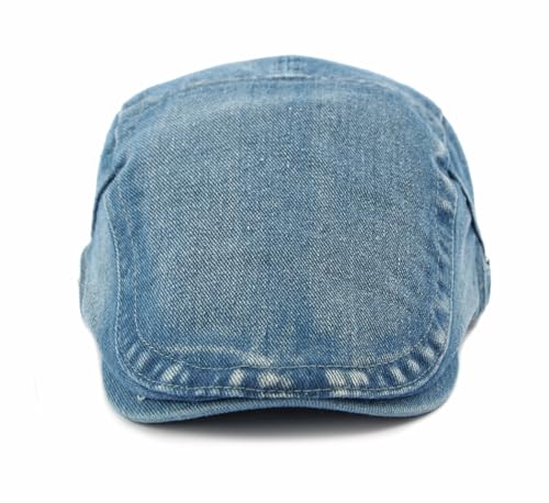 Image of Cotton Newsboy Cap,Breathable Ivy Gatsby Cabbie Beret Hat for Men's Women Driving Hunting Golf