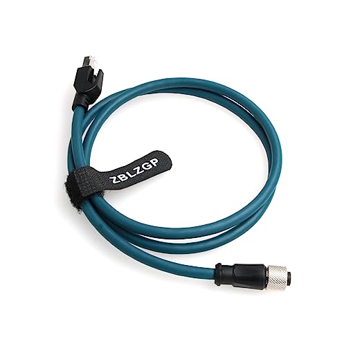Cable Ethernet Cat 7e M12 a RJ45 1 m miniatura 3