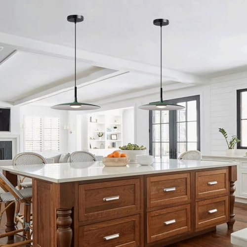 Suspension métal vert 45 cm plafonnier industriel américain luminaire décoratif bar - 2