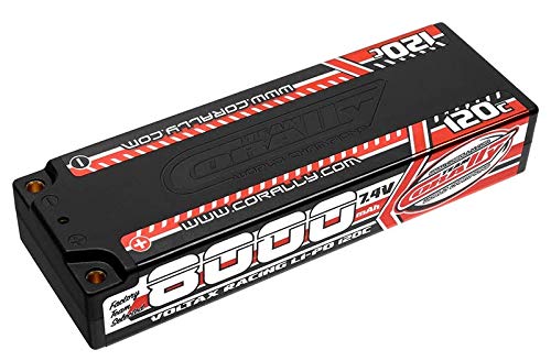 Corally Voltax 8000mah 7.4v 2S 120C Hard Case RC Car LiPo Battery w/ 4mm Bullet